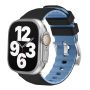 Pasek Opaska Bransoleta Silikon Czarno-niebieski Klamra do Apple Watch 3 4 5 6 7 8 9 SE 42/44/45mm - 3